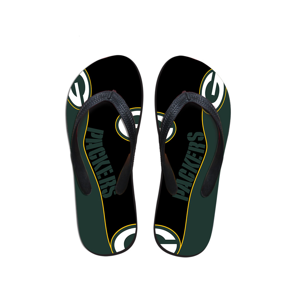 All Size Green Bay Packers Flip Flops 001